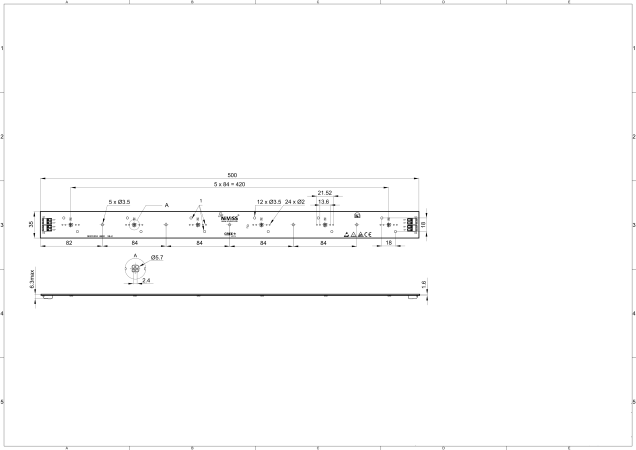 Linear Led Module RGBW 24x CREE XQ technical-drawing