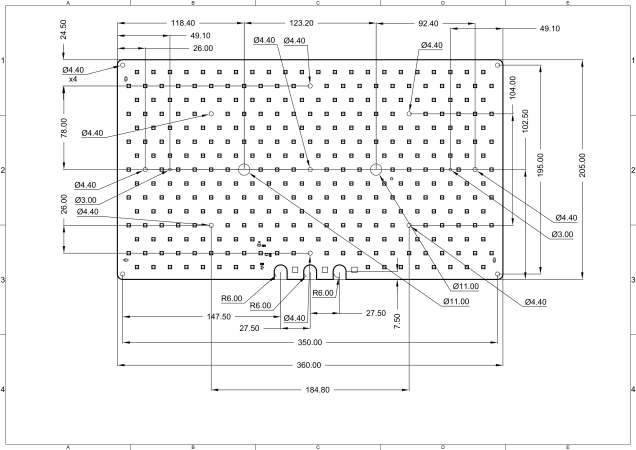 Stadium Led Module CREE XP technical-drawing