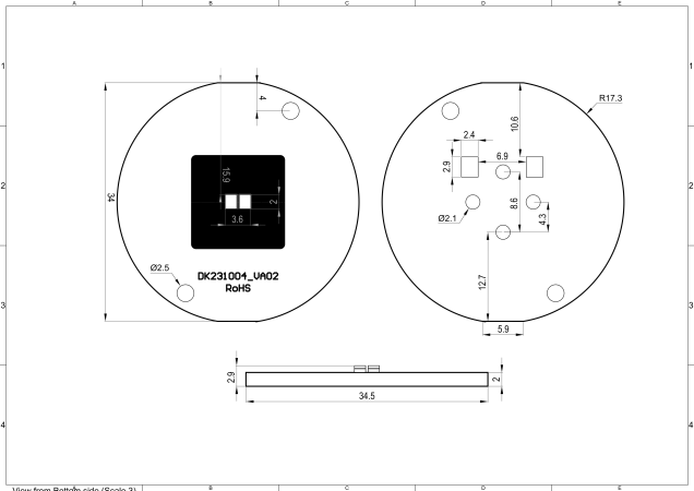 Round Led Module Ring Dynamic White technical-drawing